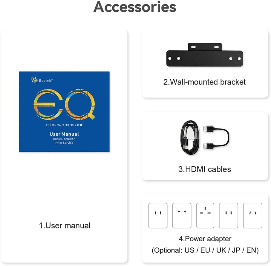 EQ12 Mini PC: High-Performance Mini Desktop Computer with N100 Processor, 8G DDR5, 500G SSD, WiFi6, BT5.2, Dual NIC LAN, and Triple Display Support for Business Use