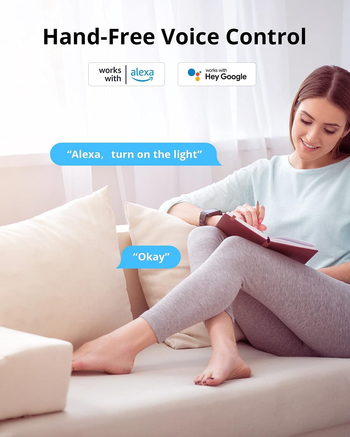 ETL Certified 15A Wifi Smart Plug: Energy Monitoring, Timer Switch, Works with Alexa & Google Assistant. IFTTT Support, No Hub Required. (2 Pack)