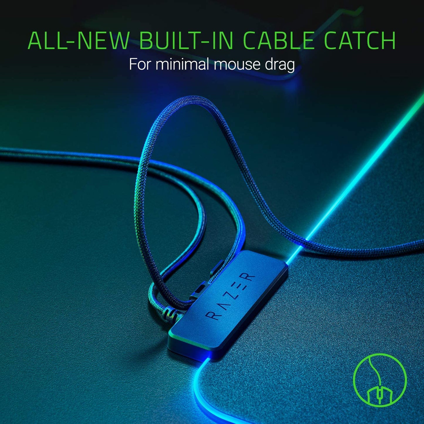 V2 RGB Gaming Mousepad: Personalizable Chroma Illumination - Integrated Cable Organization - Optimal Control & Speed - Non-Slip Rubberized Base
