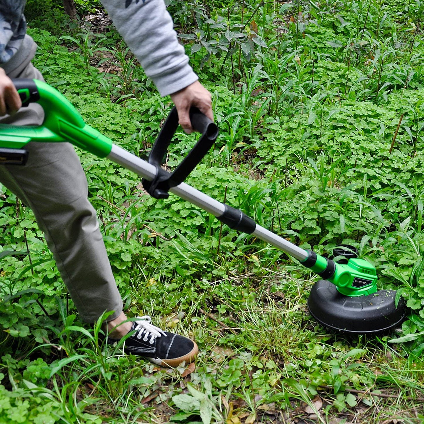  20V G001 Cordless Grass Trimmer with 2.0A Battery and Rapid Charger