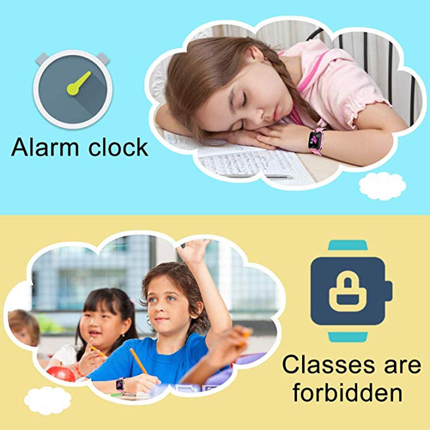Kids Smartwatch with Games & MP3 Player: Features a 1.54-inch Touch Screen, 2-Way Call, Music Player, Games, Camera, Alarm Clock, and makes for a Fun and Educational Children's School Gift for Boys and Girls.