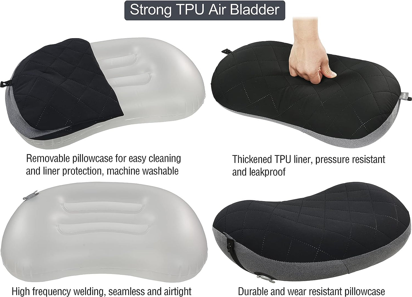 Ultralight Compact Camping Pillow - Black