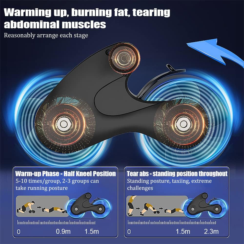 Automatic Rebound Abdominal Wheel - Ideal for Ab Stimulator and Core Workouts. Perfect for Beginners.