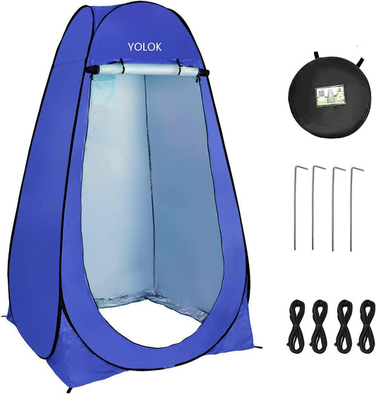 Portable Privacy Tent with UV Protection for Camping, Dressing, and Showering - Spacious and Durable Shelter with Silver Coating and Beach Shade - Open Size: 1.2m x 1.2m x 1.9m
