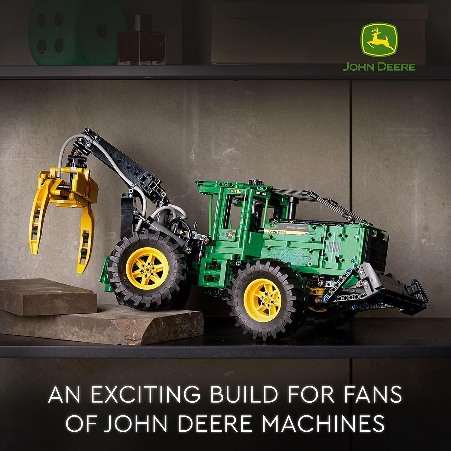 Technic John Deere 948L-II Skidder 42157 Advanced Tractor Toy Building Kit for Ages 11 and Up - Ideal Gift for Young Engineering Enthusiasts and Fans of Heavy-Duty Farm Vehicles