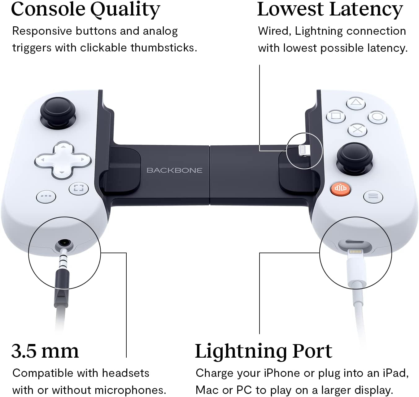 Mobile Gaming Controller for iPhone: Elevate Your Gaming Experience on iPhone - Play Playstation, Steam, Fortnite, Apex, Diablo Immortal, Call of Duty: Mobile, and More with One Controller.