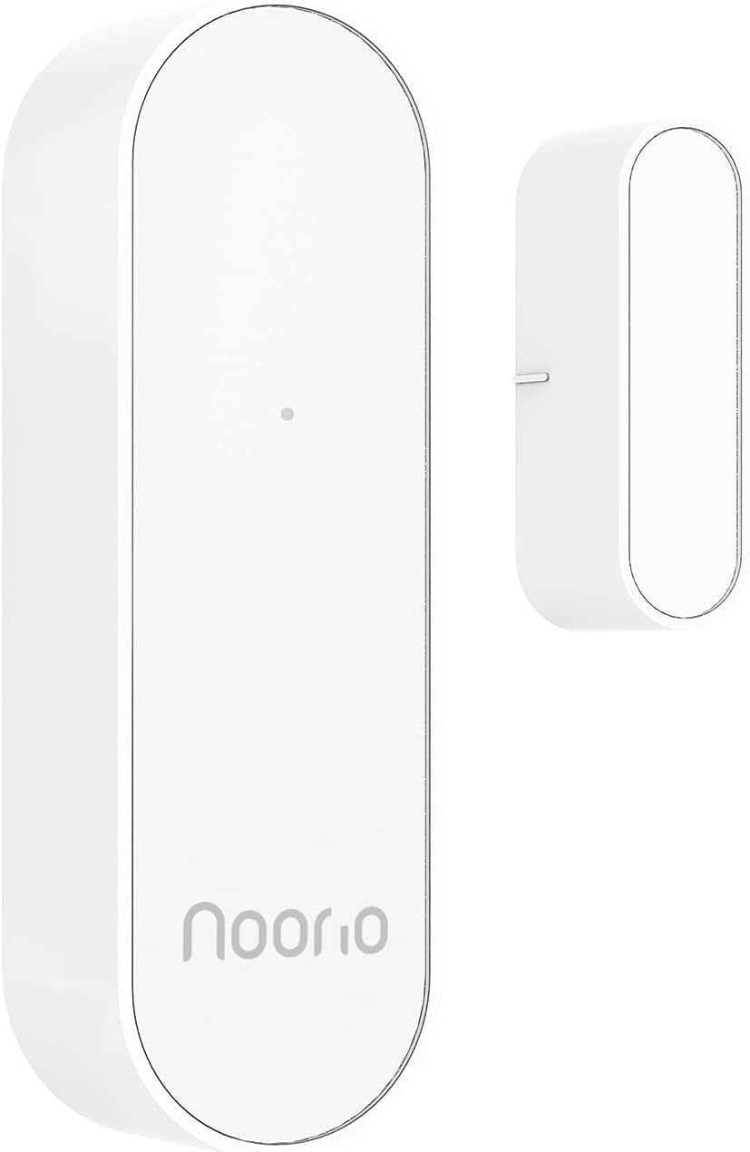 Smart Contact Sensor Alarm for Doors and Windows - Outdoor Chime, 2-Year Battery Life, App Alerts, Night Security System - Requires Noorio Smart Hub for Operation
