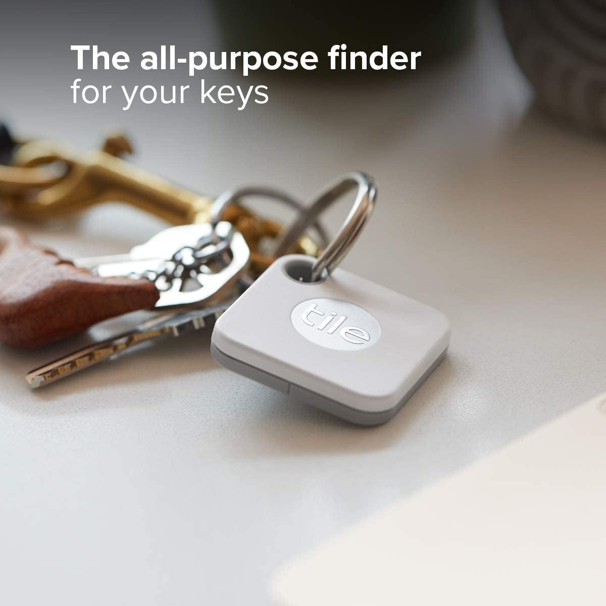 4-Pack Bluetooth Tracker - Find and Locate Keys, Bags, and More; Water Resistant with Replaceable Battery (2020 Edition)