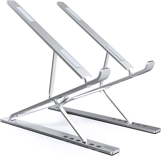 Adjustable Aluminum Laptop Stand for 10" - 17" Laptops and Tablets - Portable and Ergonomic Design