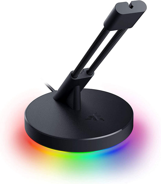 Gaming Mouse Bungee V3 Chroma. Enhance your Esports-Level Performance with Drag-Free Wired Mouse Support. Features Weighted Base and Anti-Slip Feet for Stability. Classic Black Design