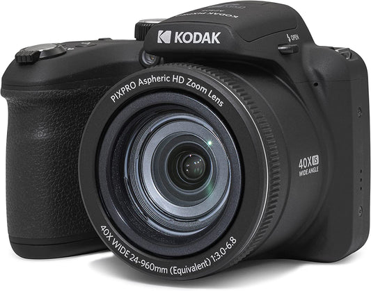 Astro Zoom AZ405-BK 20MP Digital Camera: 40X Optical Zoom, 24mm Wide Angle, 1080P Full HD Video, 3" LCD Screen (Black)