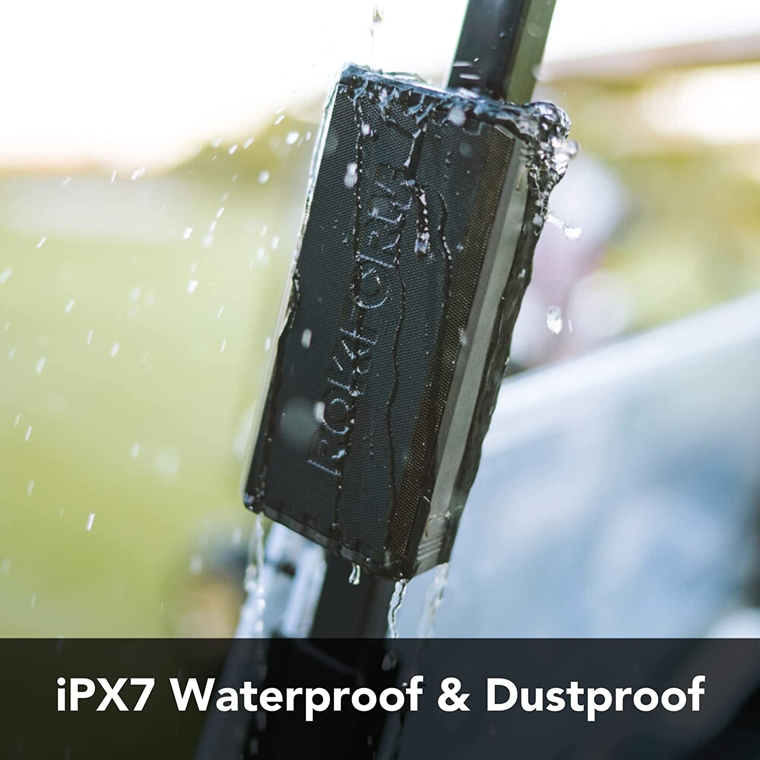 Rugged Magnetic Golf Speaker - Portable, IPX7 Waterproof & Dustproof, 24-Hour Battery, Loud and Clear Sound (Black)