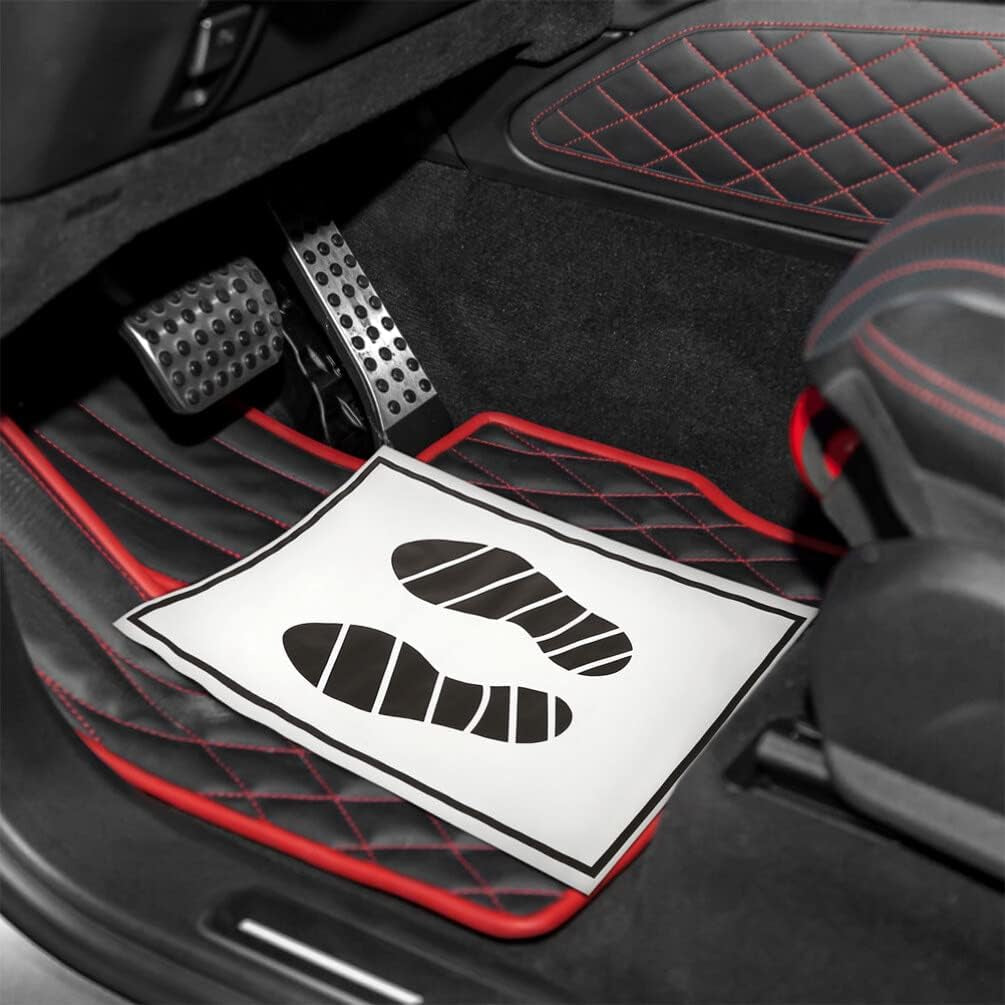 Pack of 25 Disposable Car Foot Mats - Large Floor Mats for Vehicle Protection