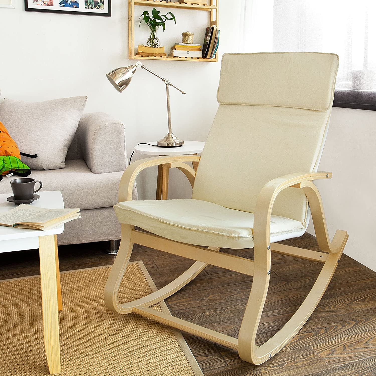 Lounge Relax Rocking Chair,Lounge Chair with Cushion