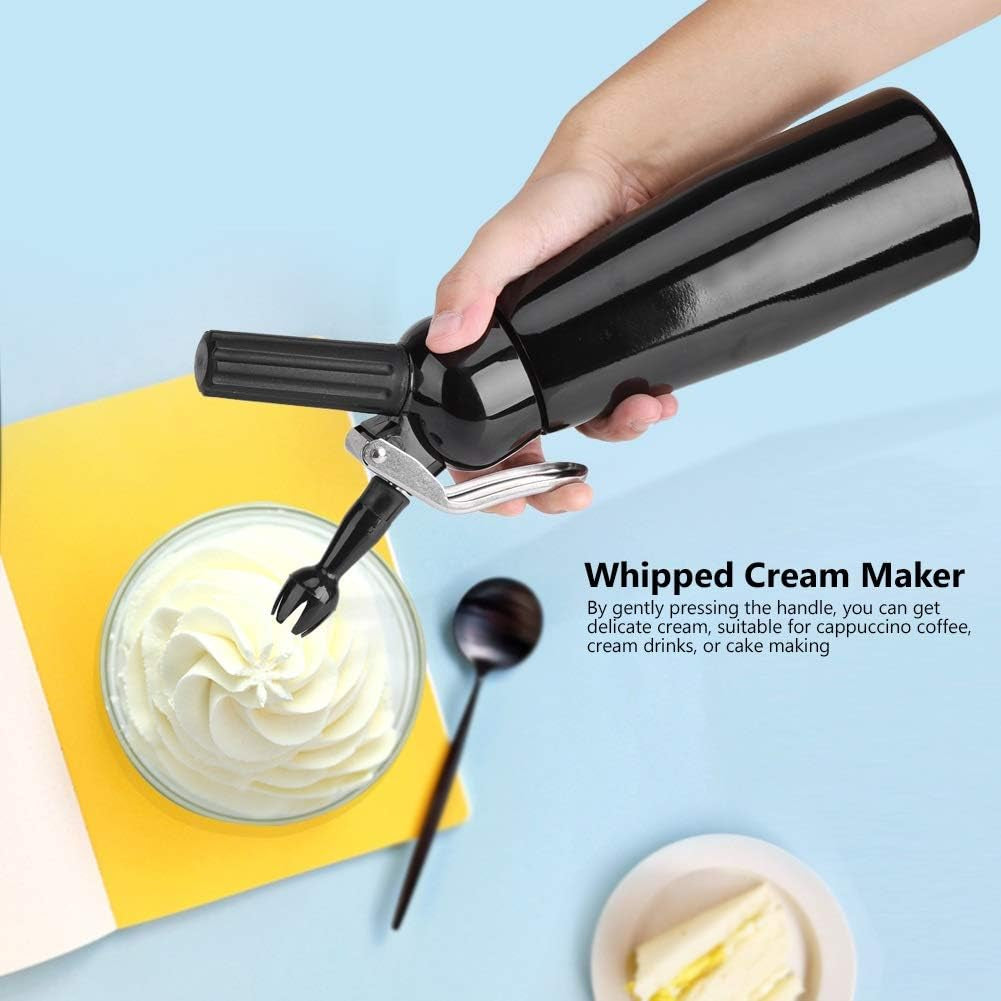 Professional Whipped Cream Dispenser: Whipping Siphon Whip Foam Maker for Delicious Homemade Whipped Creams, Sauces, Desserts, and Infused Liquors, with a 500mL capacity.