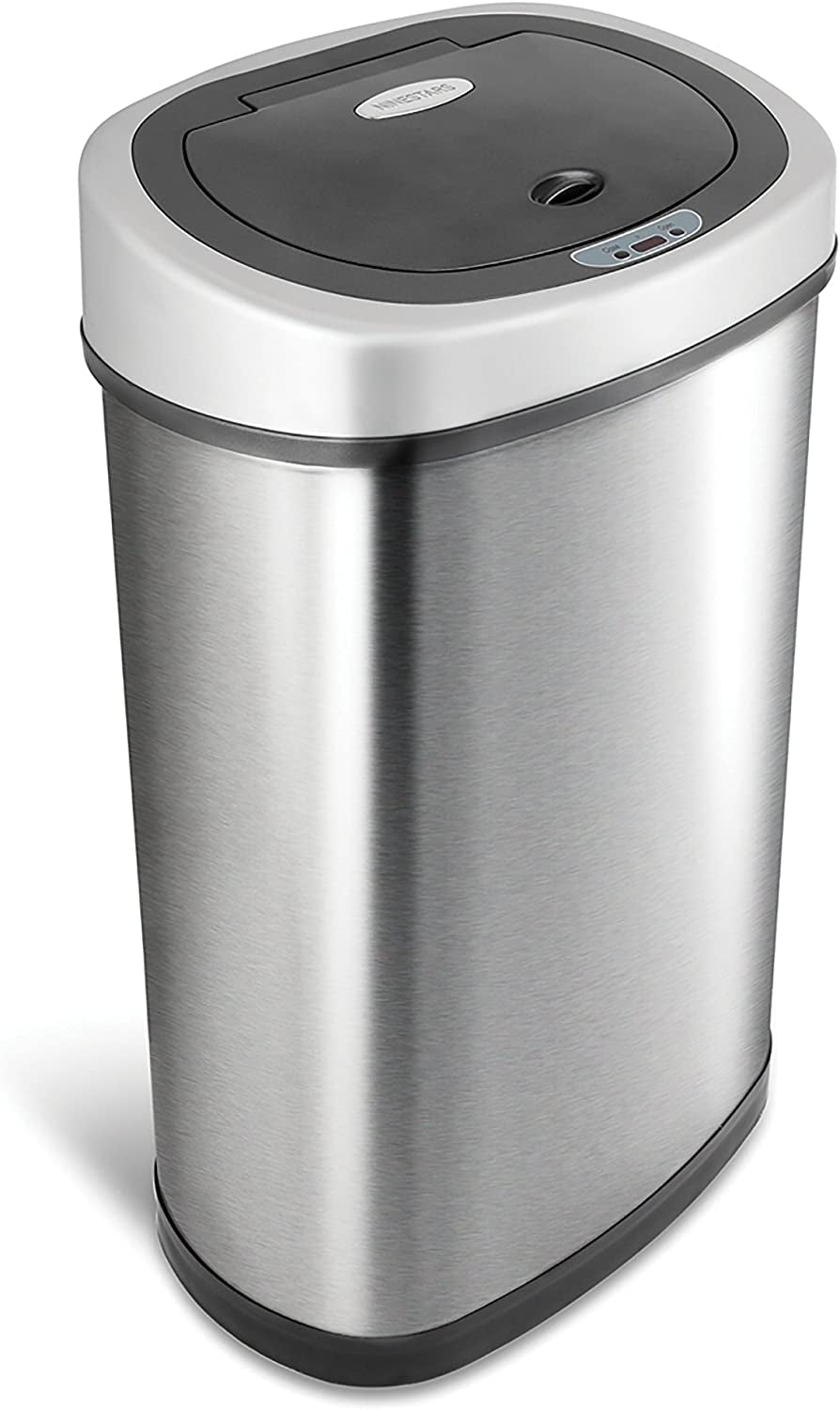 13.2-Gallon Stainless Steel Infrared Touchless Trash Can