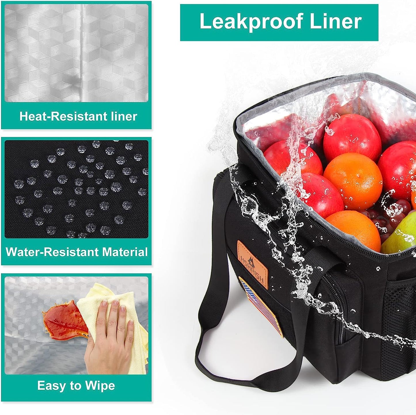 Heavy-Duty Insulated Lunch Bag with Shoulder Strap - 12L Capacity. Leakproof and Durable Tactical Lunch Box for Men. Ideal for Work, Shifts, Camping, Outdoor Adventures, and Day Trips.
