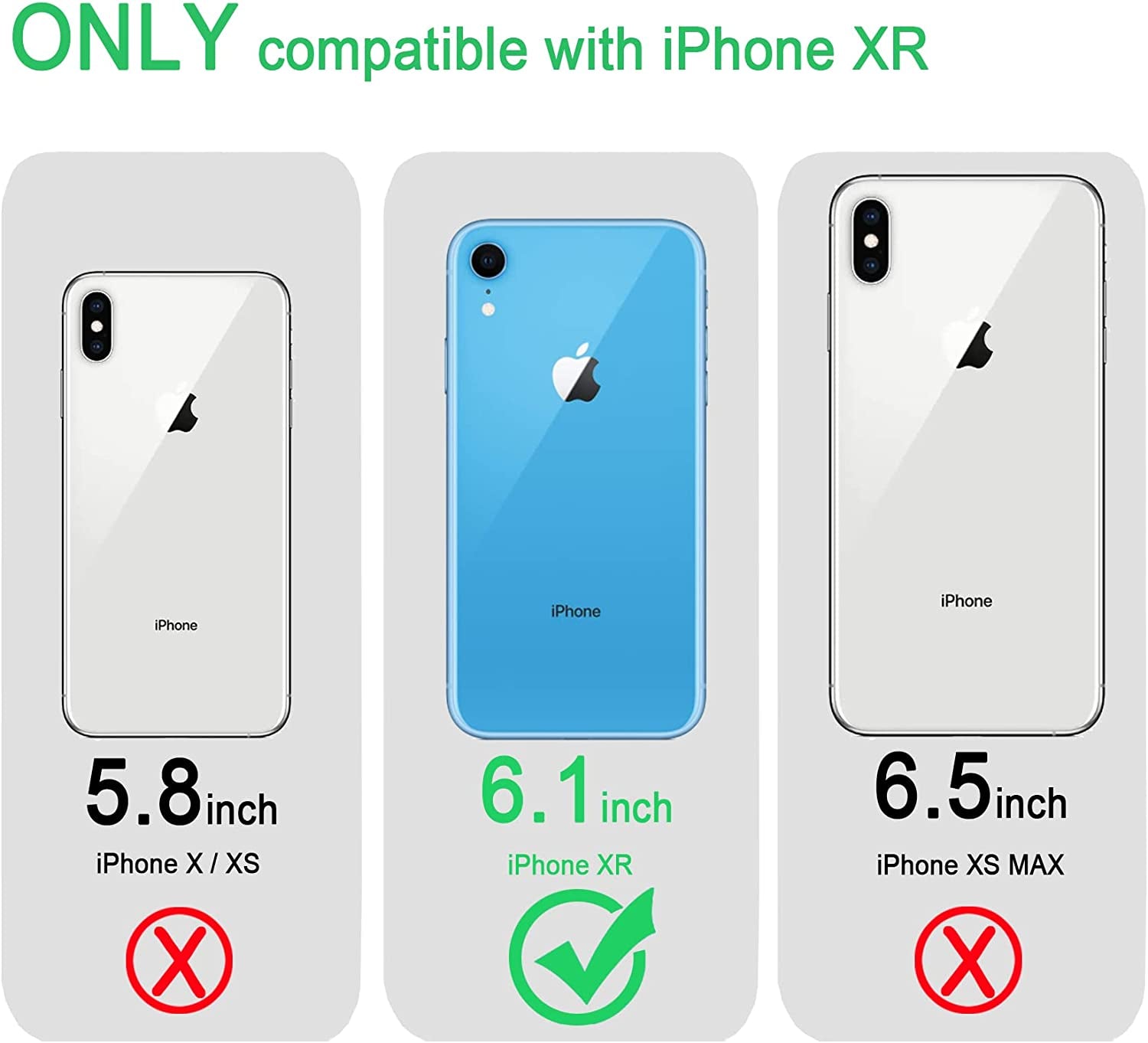 iPhone XR Case, Clear Soft Shockproof Protective Slim Thin Bumper Cover, Clear - 6.1 inch.