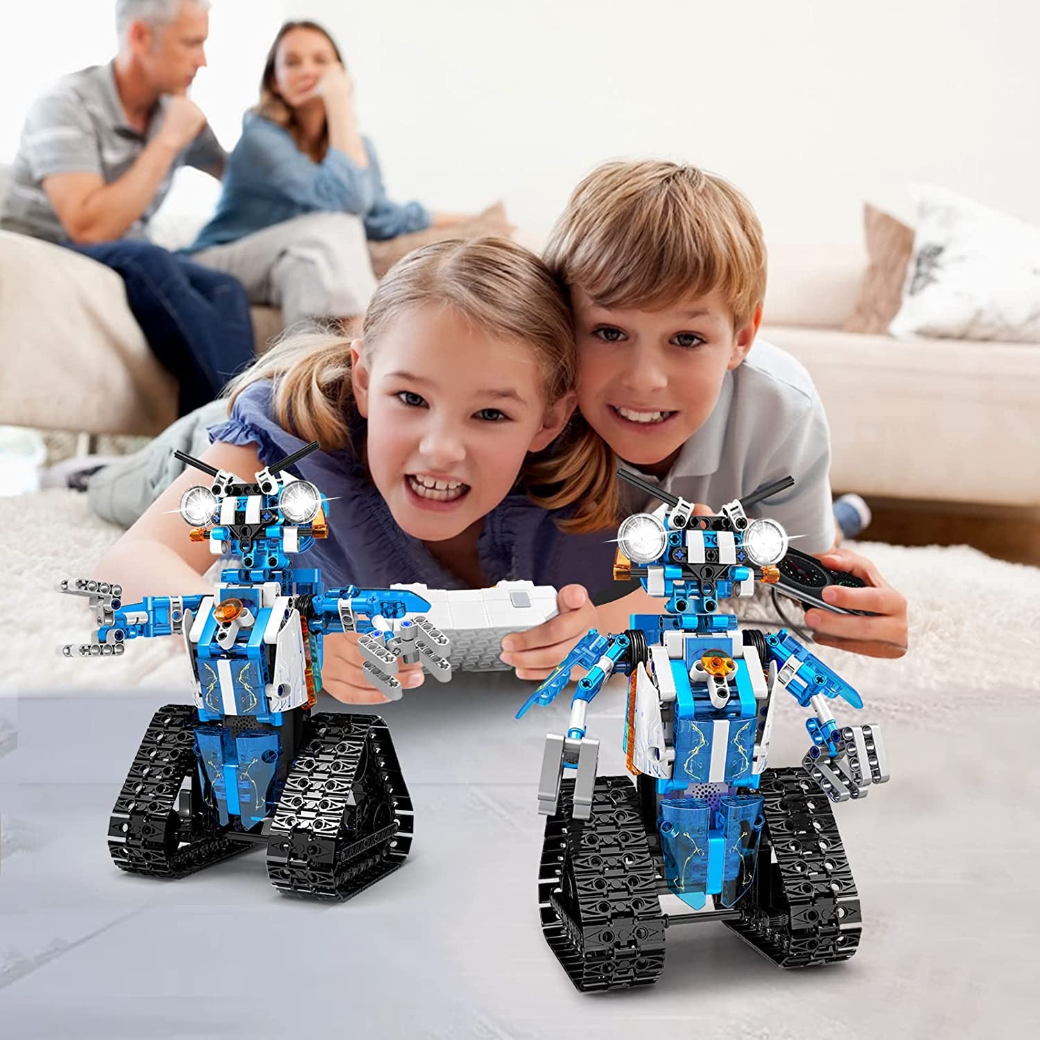 STEM Robot Building Kit for Kids Ages 6-12 - Features Remote and App Control - Innovative Gift Idea for Boys - Includes 369+ Pieces - New for 2023