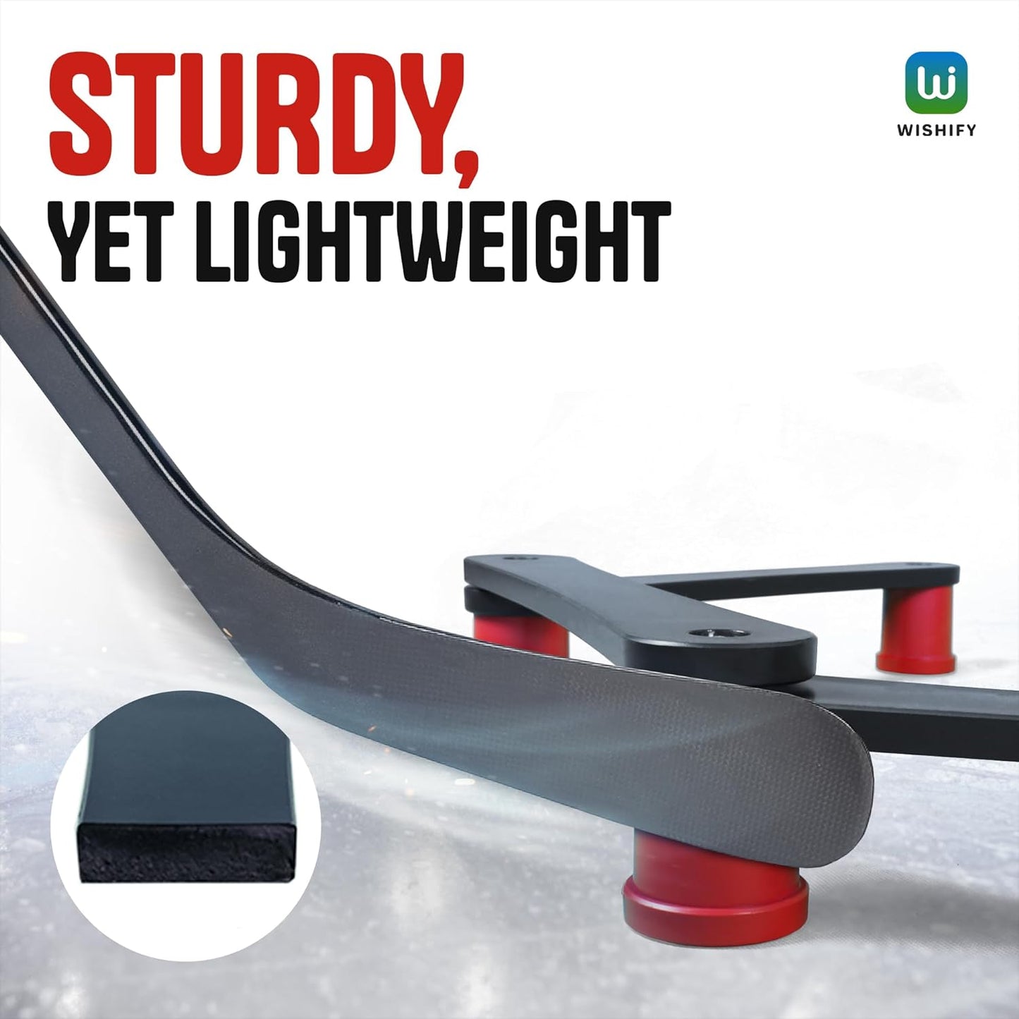 Enhanced Hockey Stick Handling Trainer - Portable Lightweight Training Aid for Improved Puck Control, Drills, and Shooting Practice on Ice and Synthetic Tiles - Includes Carry Bag
