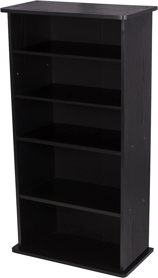 Drawbridge Adjustable Media Cabinet, 36" X 19" X 10", Black