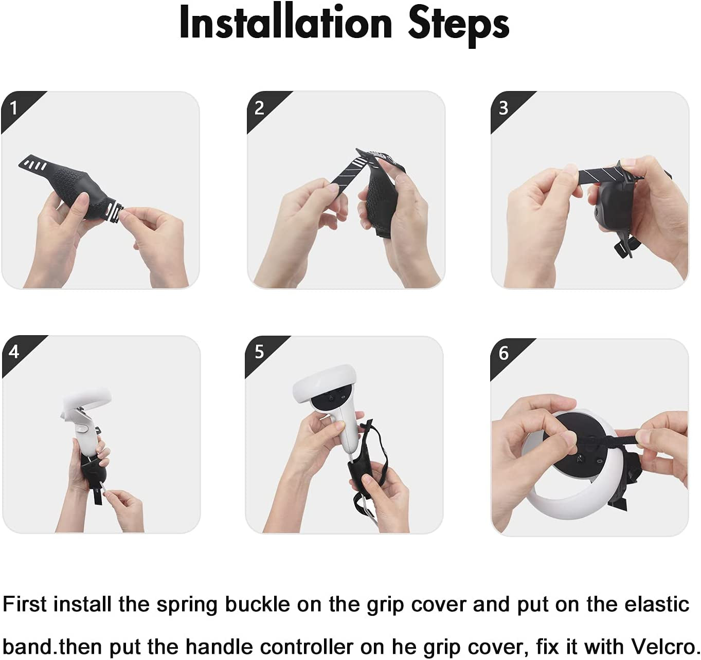 Touch Controller Grip Cover, for Meta/Oculus Quest, Quest 2 or Rift S Accessories,with Anti-Throw Straps and Handle Protective Sleeve,Made of Premium Material, Comfortable Feel, Easy Installation