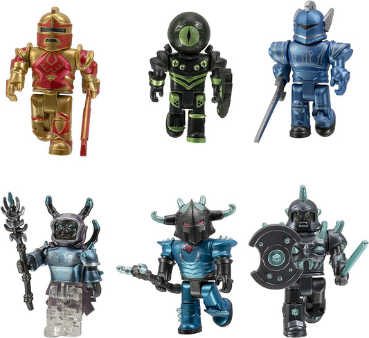 Roblox Action Collection - Champions of Roblox 15th Anniversary Gold Six Figure Pack, Includes Exclusive Virtual Item.