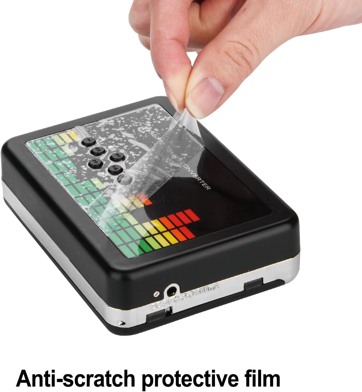 Portable Walkman-Style USB Cassette to MP3 Converter - Transform Your Audio Music Cassette Tapes to Digital Format with Included Earphones, No Computer Required