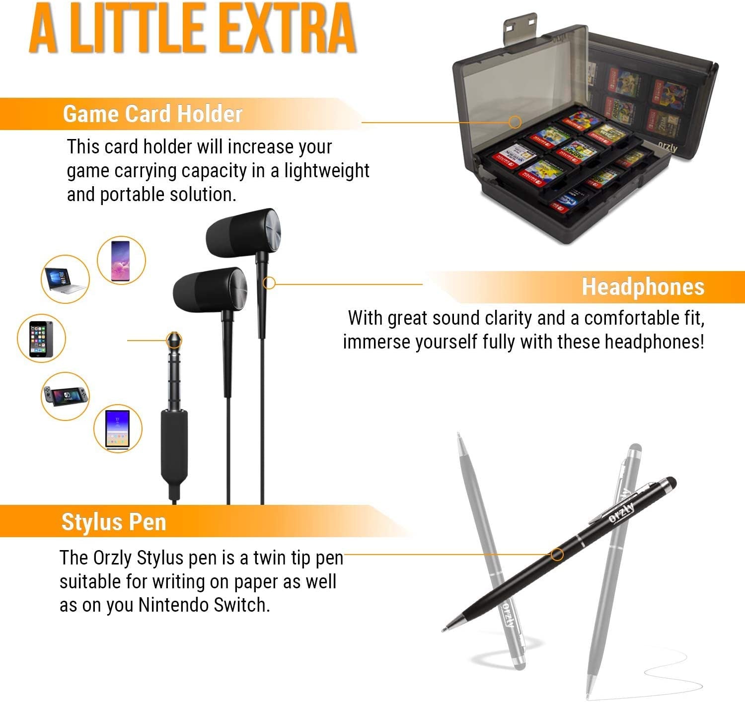 Accessory Bundle Kit for Nintendo Switch OLED Console Users - Jet Black