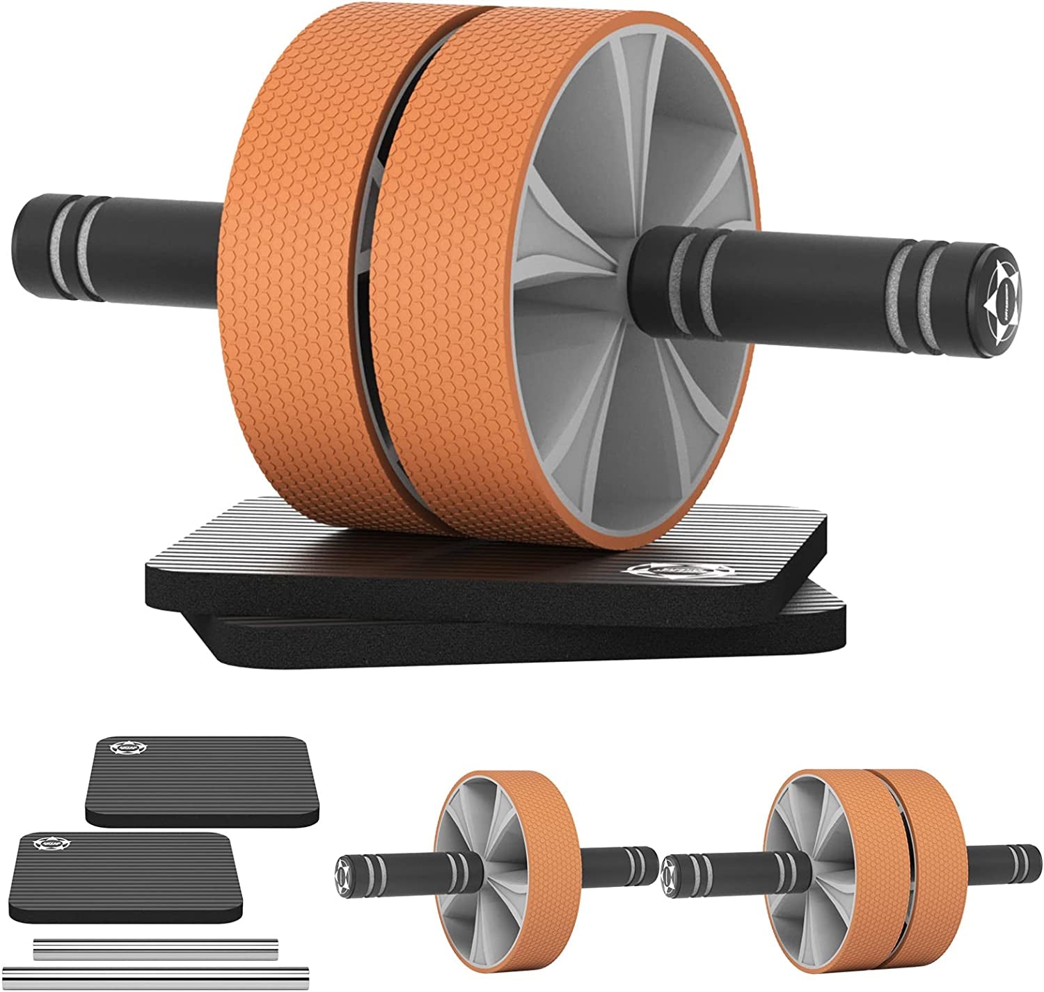 Ab Roller Wheel Set for Core Strength and Muscle Training, with Muscle Roller Stick for Pain Relief and Recovery, Ideal for Home Gym Workouts