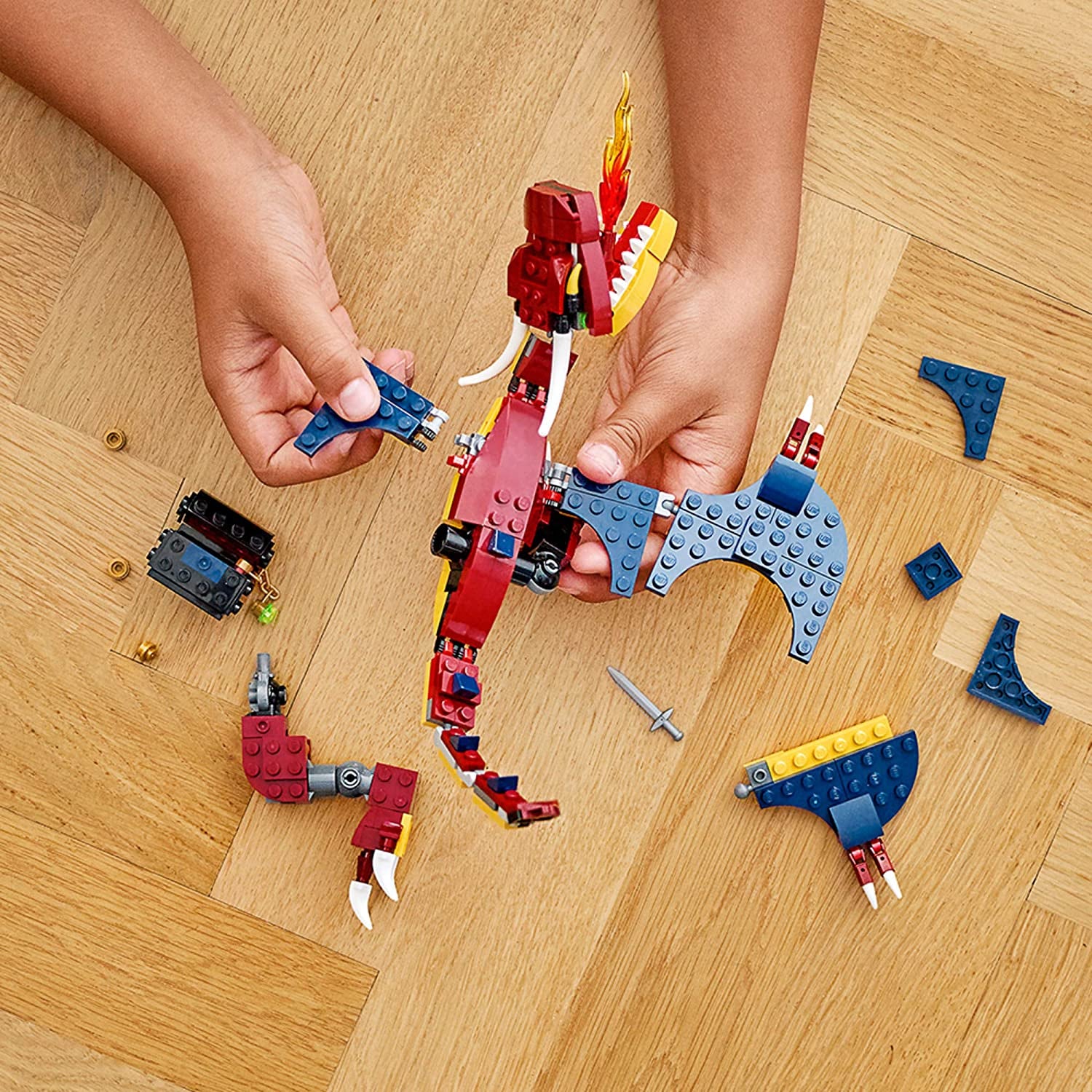 Creator 3in1 Fire Dragon 31102 Building Kit - A Sophisticated Buildable Toy for Children - Latest Release of 2020 (234 Pieces)