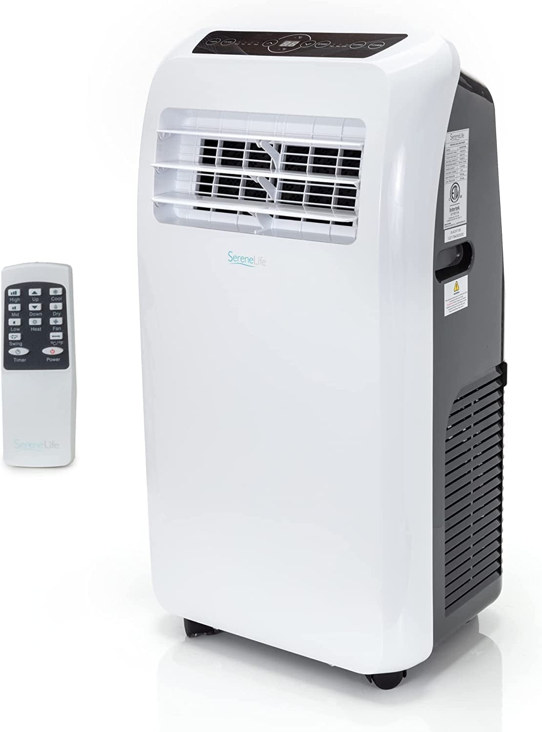 Compact Portable Air Conditioner: Functions as a Home AC Cooling Unit with Built-in Dehumidifier and Fan Modes. Operates Quietly and Includes Window Mount Kit. Offers 10,000 BTU for Cooling and Heating. Color: White.