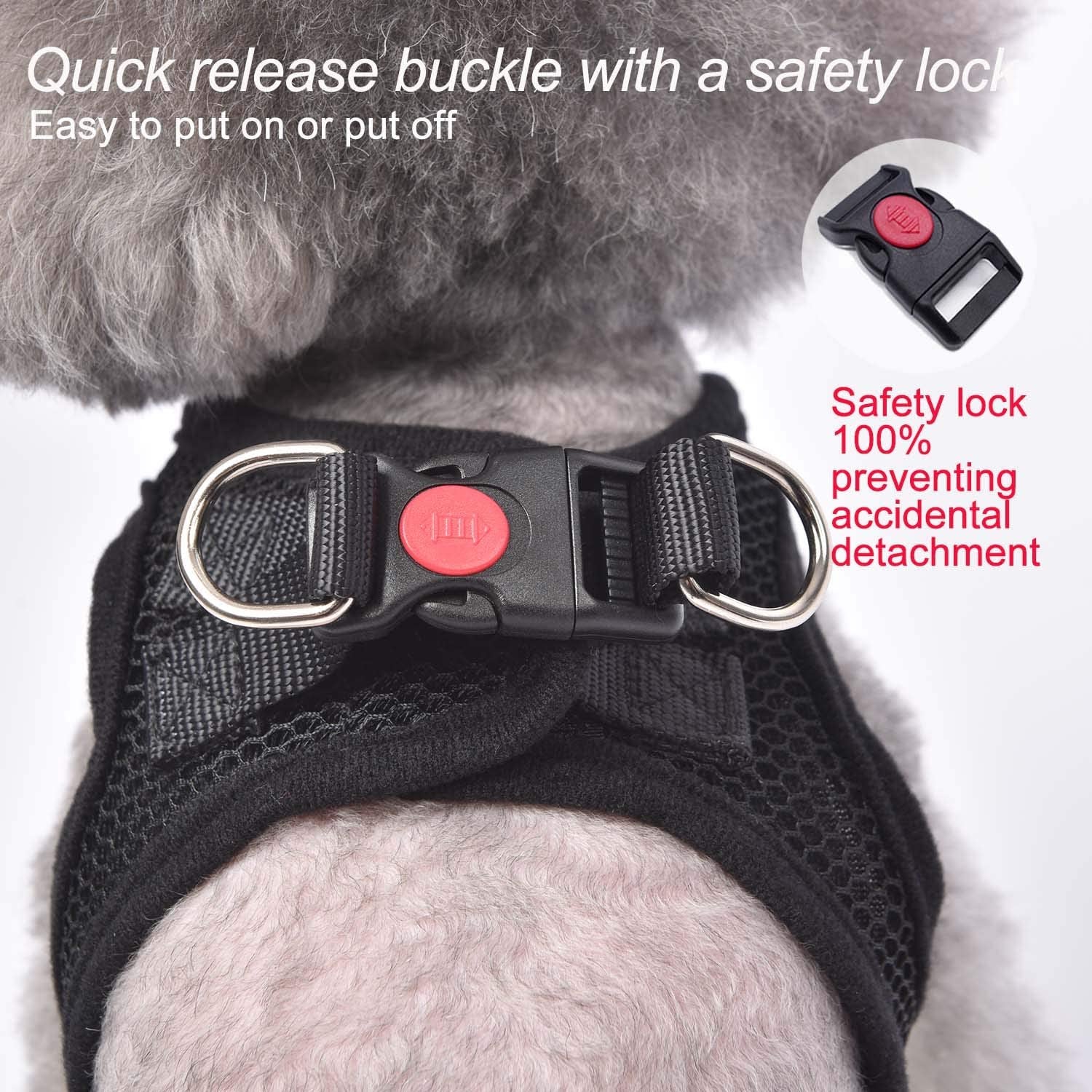 Step-in Breathable Dog Harness - Comfortable Vest Harness for Small to Medium Dogs