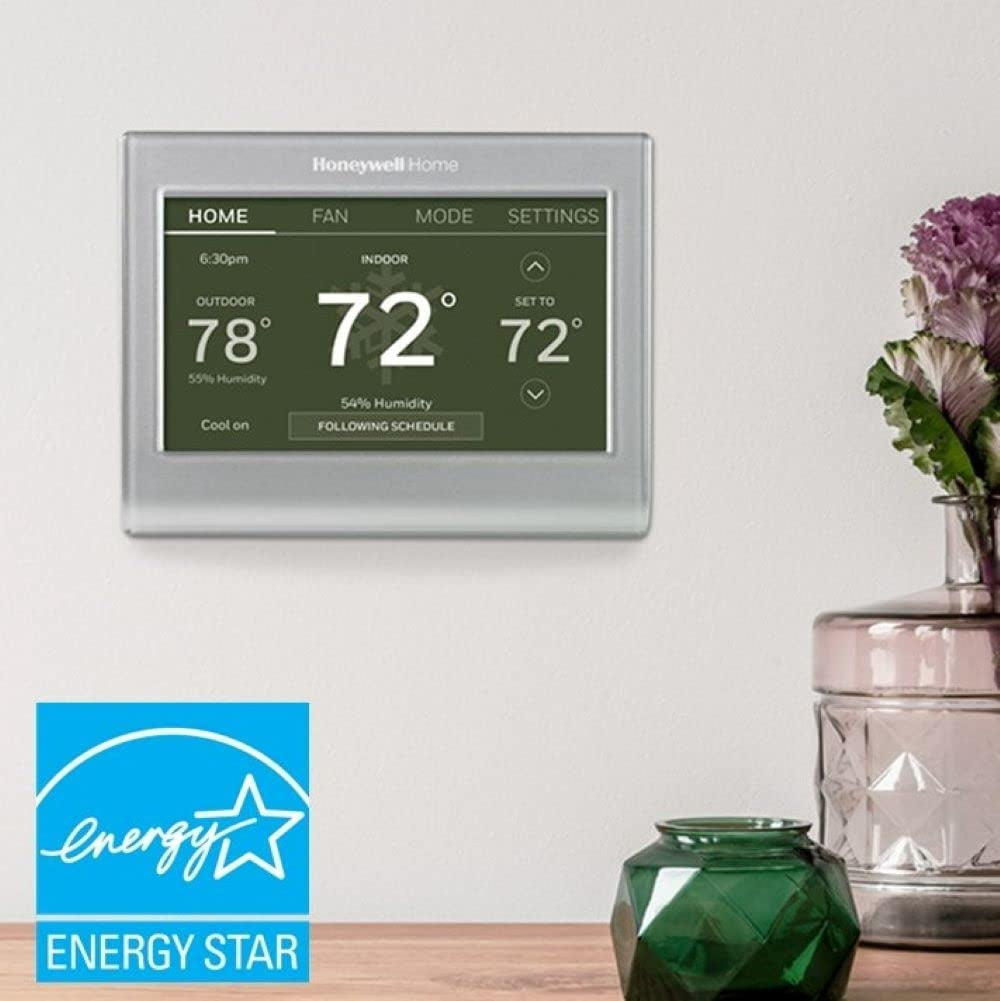 Wi-Fi Smart Color Thermostat for Home  RTH9585WF 1004, 7 Day Programmable, Touch Screen, Energy Star, Alexa Compatible, C-Wire Required