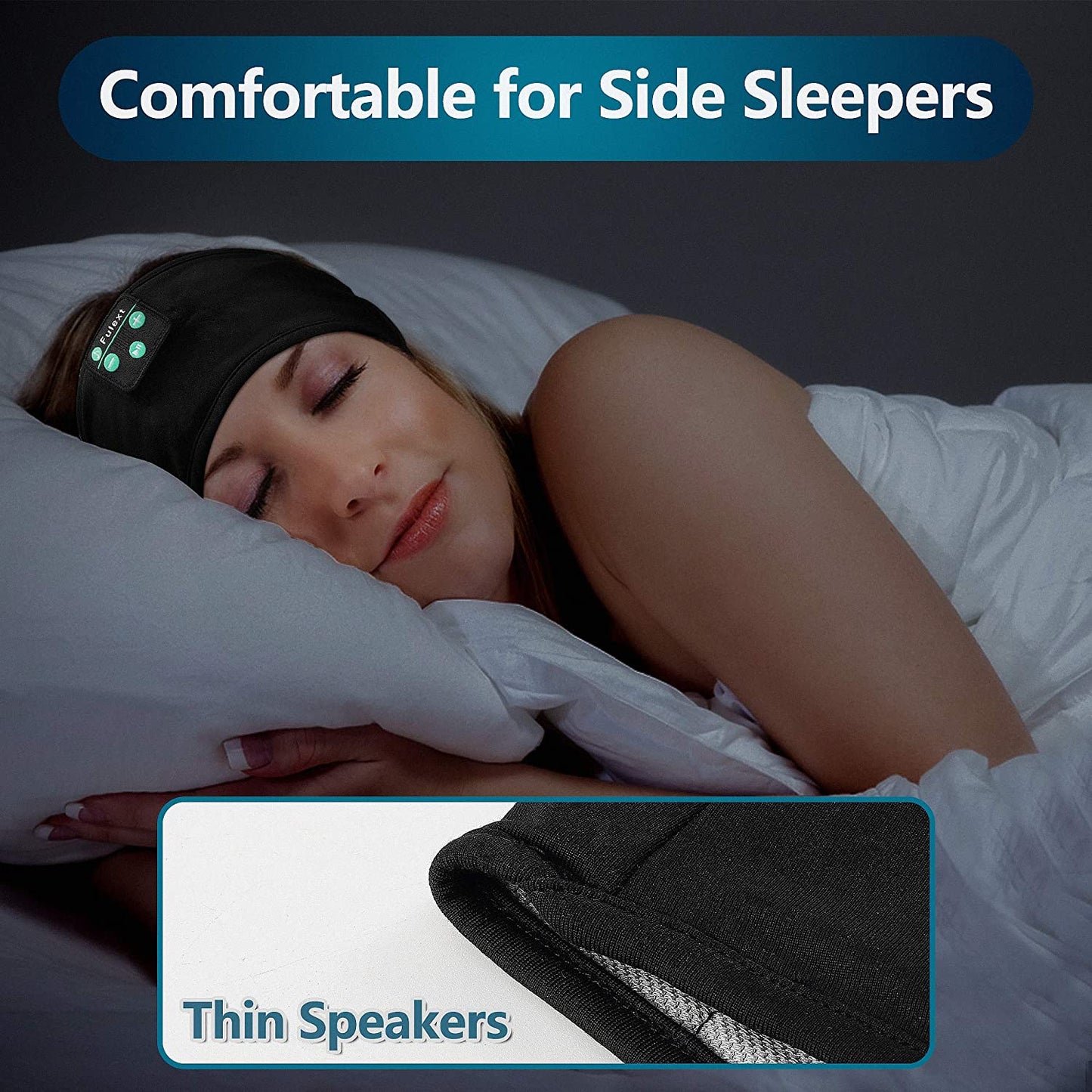 Sleep Headphones Bluetooth Headband, Sleeping Headphones Sports Headband Headphones, Long Playtime Sleeping Headsets with Built-in Speakers, Perfect for Workouts, Running, Yoga, and More