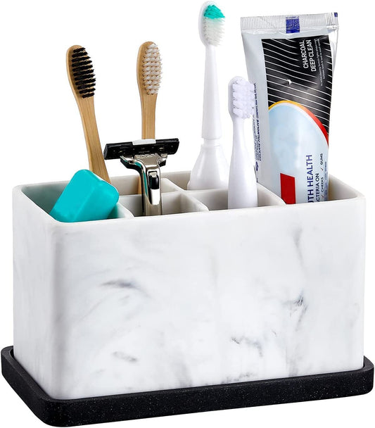 Toothbrush Holder, Bathroom Storage Organizer Caddy for Electric Toothbrush, Toothpaste and Makeup Brush, Bathroom Organizers countertop, Porte brosse a dent