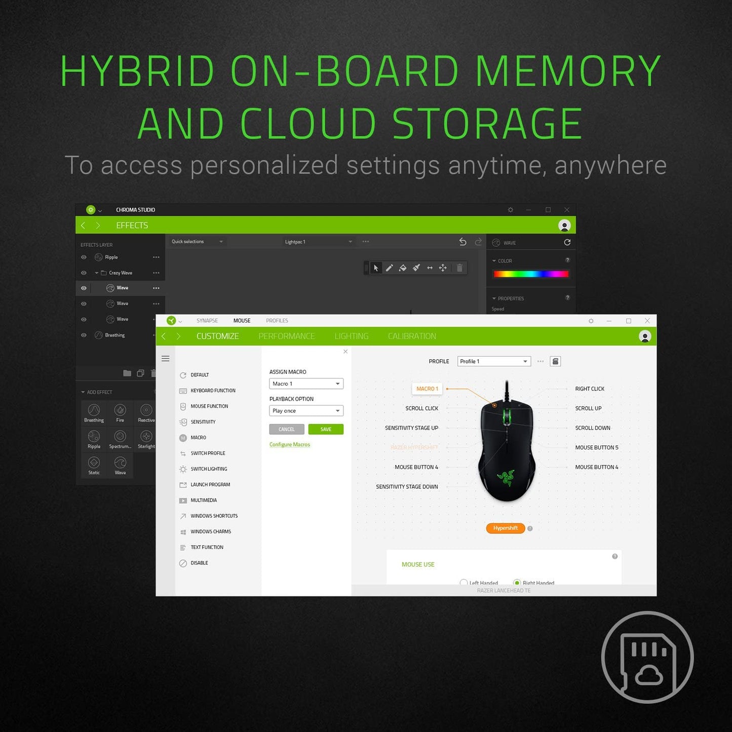 High-Performance Wired Gaming Mouse: 16,000 DPI Optical Sensor - Chroma RGB Lighting - 9 Programmable Buttons - Mechanical Switches