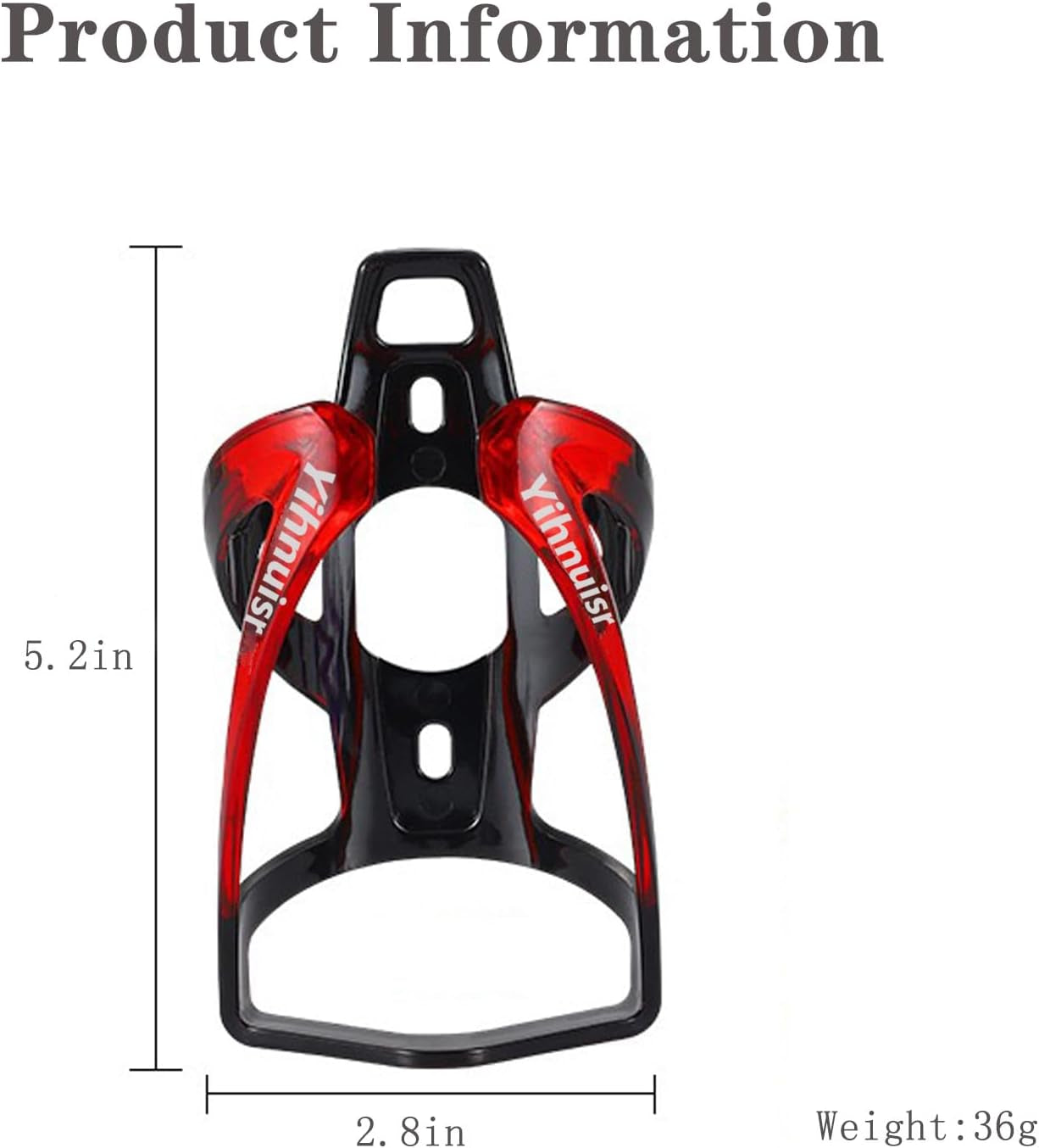 Universal Bike Water Bottle Holder: Durable Ultralight Plastic Cage for Bicycle, Suitable for MTB, Road Bike, and Mountain Bikes - Black