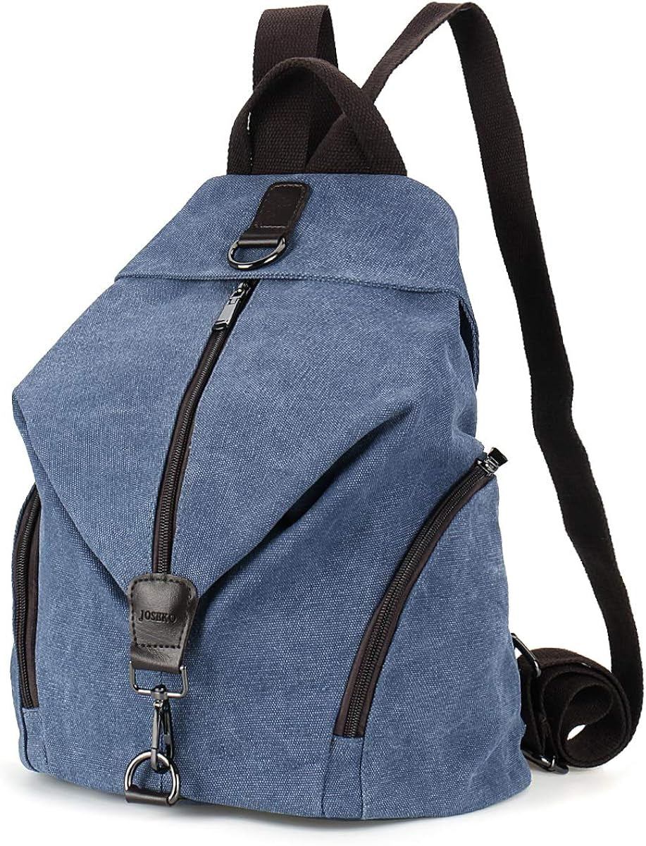 Women's Casual Vintage Canvas Backpack - Large Capacity Travel and School Bag for Ladies