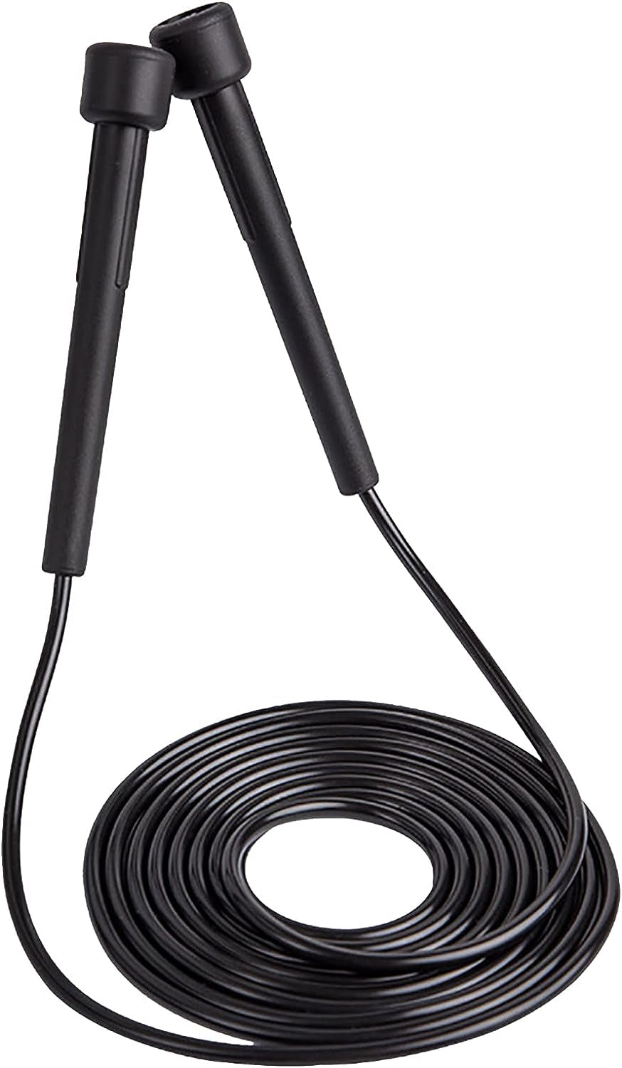 Speed Jump Rope for Men, Women, and Kids - Tangle-Free Fast Skipping Rope with Adjustable Length, Solid PVC Material for Speed Jumping. Ideal for Fitness, Crossfit, Exercise, Workouts, Boxing, MMA, and Gym Training.