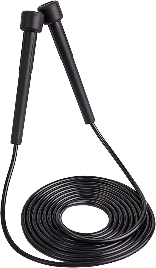 Speed Jump Rope for Men, Women, and Kids - Tangle-Free Fast Skipping Rope with Adjustable Length, Solid PVC Material for Speed Jumping. Ideal for Fitness, Crossfit, Exercise, Workouts, Boxing, MMA, and Gym Training.