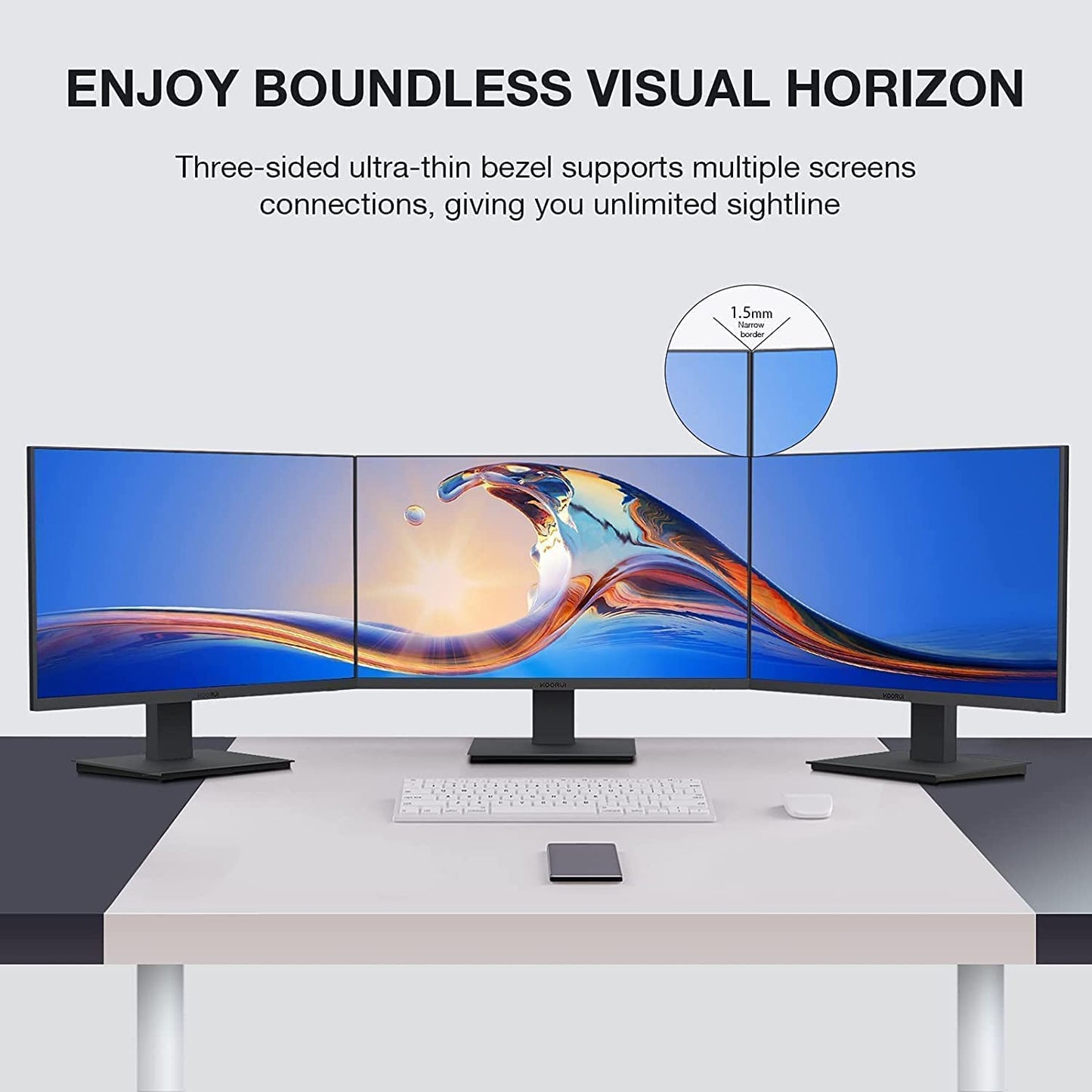 22-Inch FHD 1080P VA Computer Monitor with Ultra-Thin Bezel, 75HZ Refresh Rate, Eye Care Technology, Ergonomic Tilt, HDMI and VGA Ports, LED Display for PC, VESA Mount Compatible