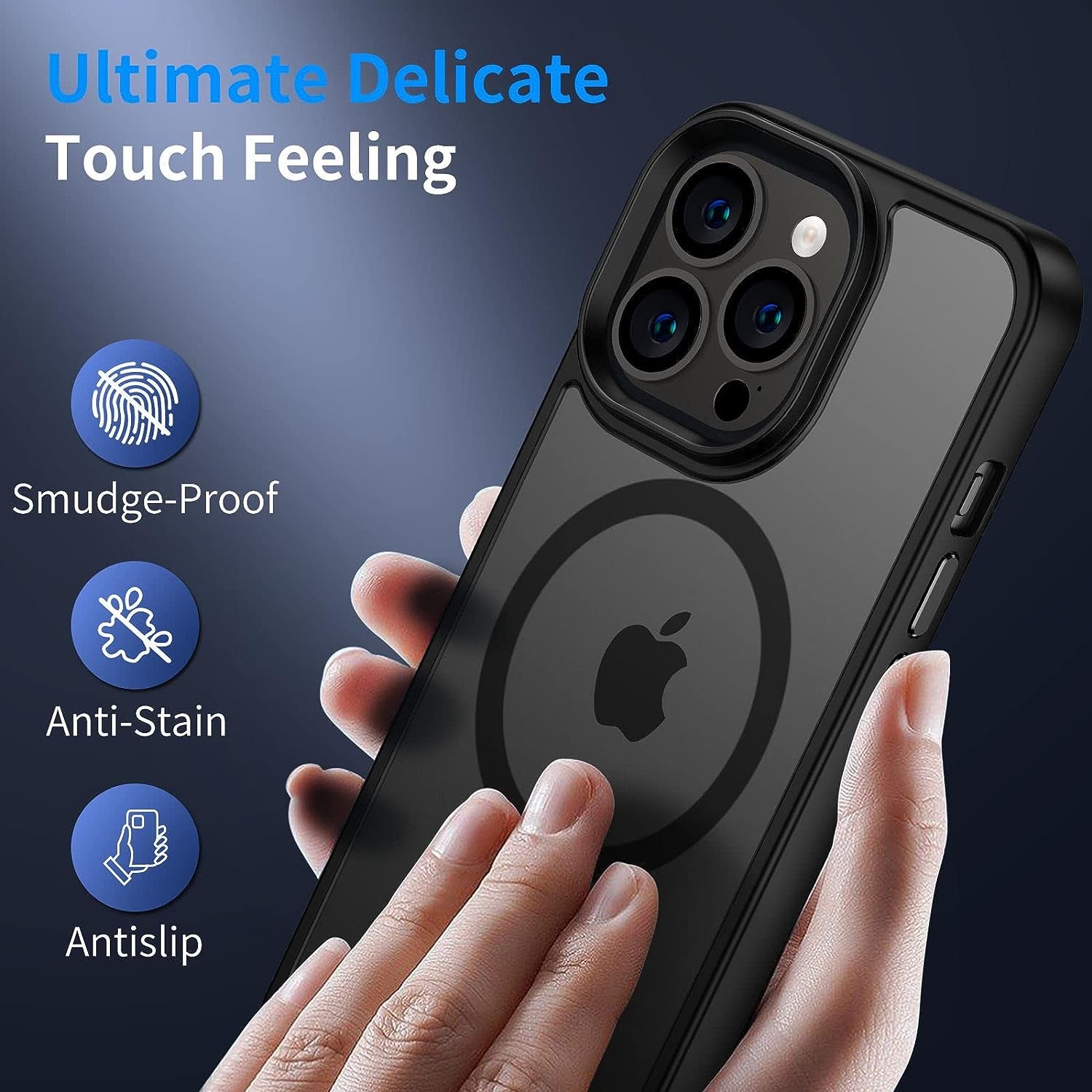 iPhone 14 Pro Max Case - Compatible with Magsafe - Military-Grade Protective Cover - Shockproof Design - Features Magnetic Apple Cases - Color: Matte Black - Specifically Designed for iPhone 14 Pro Max.