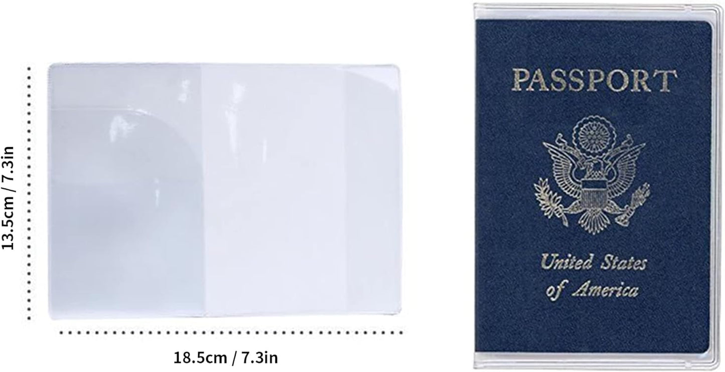 Transparent Clear Plastic Passport Cover - Pack of 5 - Passport Protector