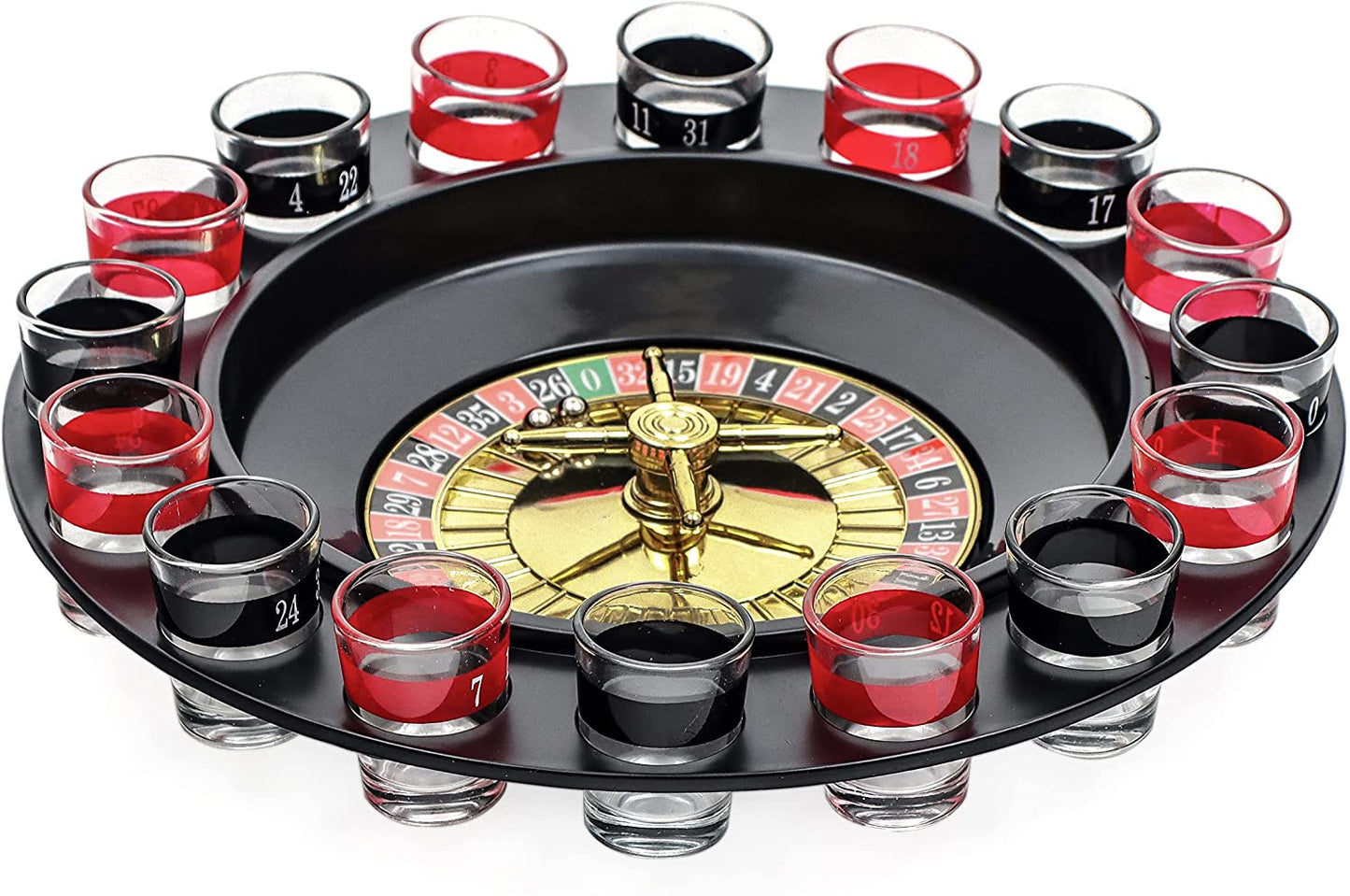 16 Piece Shot Spinning Roulette Game Set 