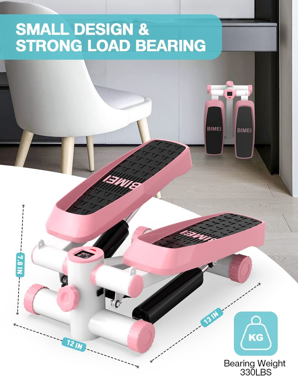 Exercise Steppers with Resistance Bands - These fitness stepper exercise machines come equipped with resistance bands and an LCD display. They are ideal for aerobic step workouts at home or in the office.