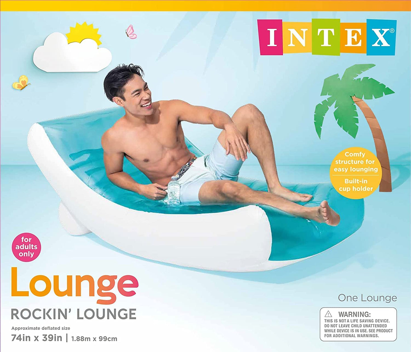 Inflatable Lounge Chair, 74" X 39"