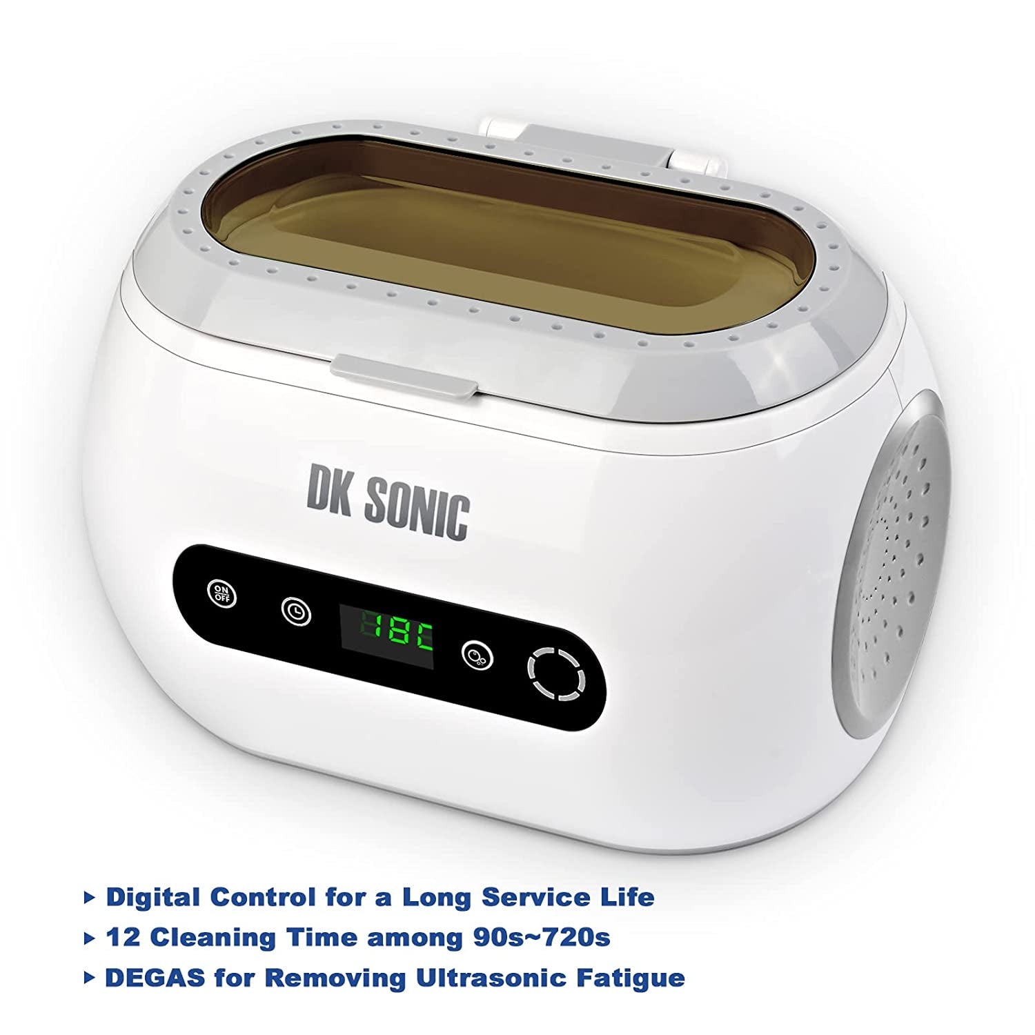 600ML Sonic Cleaner with 42KHz Frequency - Equipped with Digital Timer and Basket - Ideal for Cleaning Jewelry, Rings, Eyeglasses, Dentures, Watchbands, Coins, Small Metal Parts, and Daily Necessities.