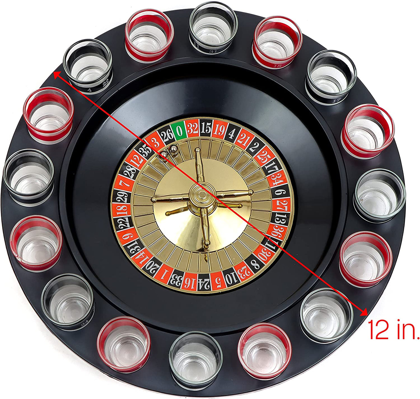 16 Piece Shot Spinning Roulette Game Set 