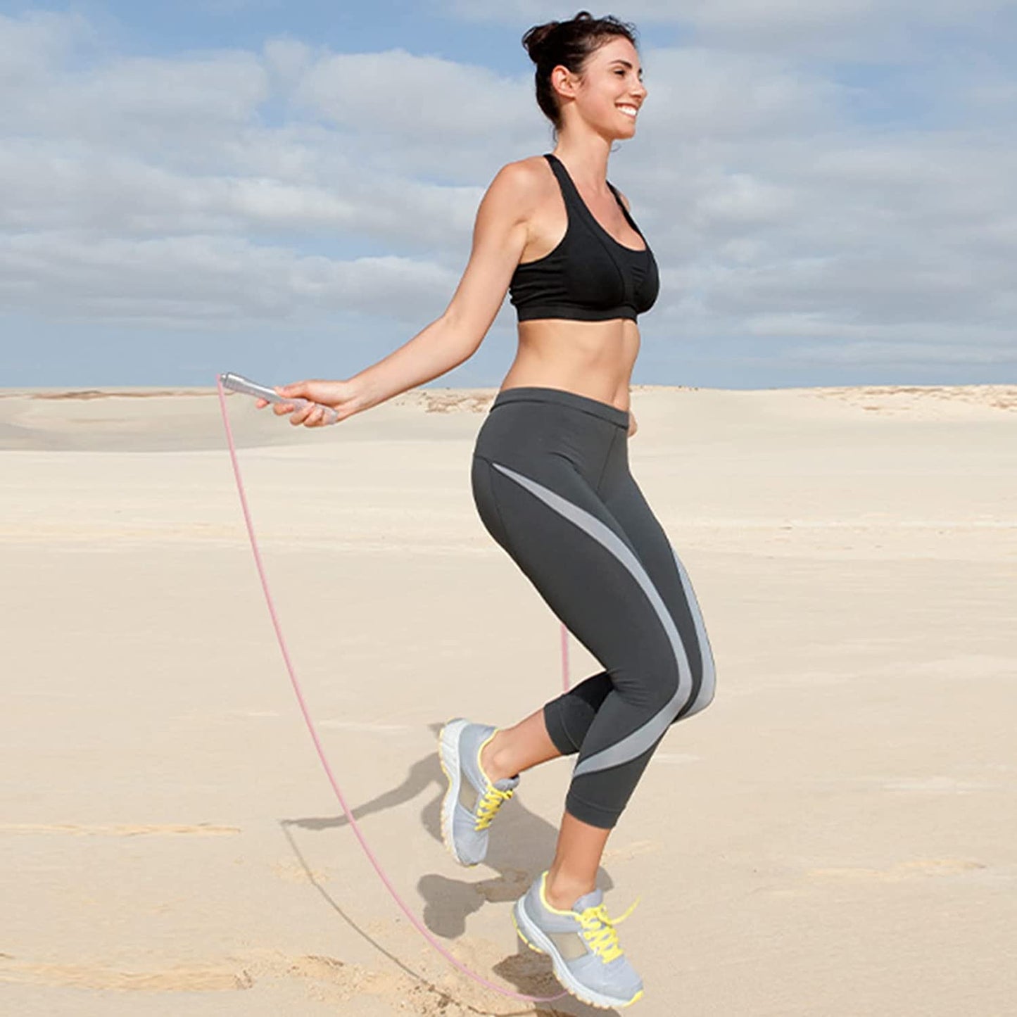 Speed Jump Rope for Fitness - A Skipping Rope designed for Women and Men's Exercise. It features an Adjustable Length Jumping Rope and handles made of Alloy & Silicone. Suitable for Workouts, Boxing, and Home Gym Use.